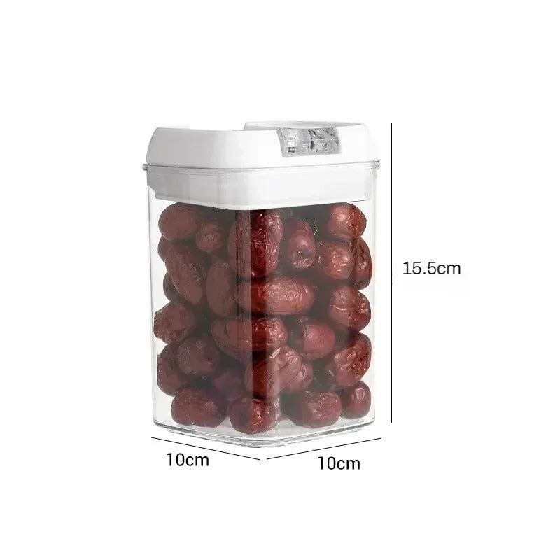 Food Storage Jar with Lid Kitchen Container Kitchen Organizer Stackable Dustproof Moisture Resistant Kitchen Accessorie