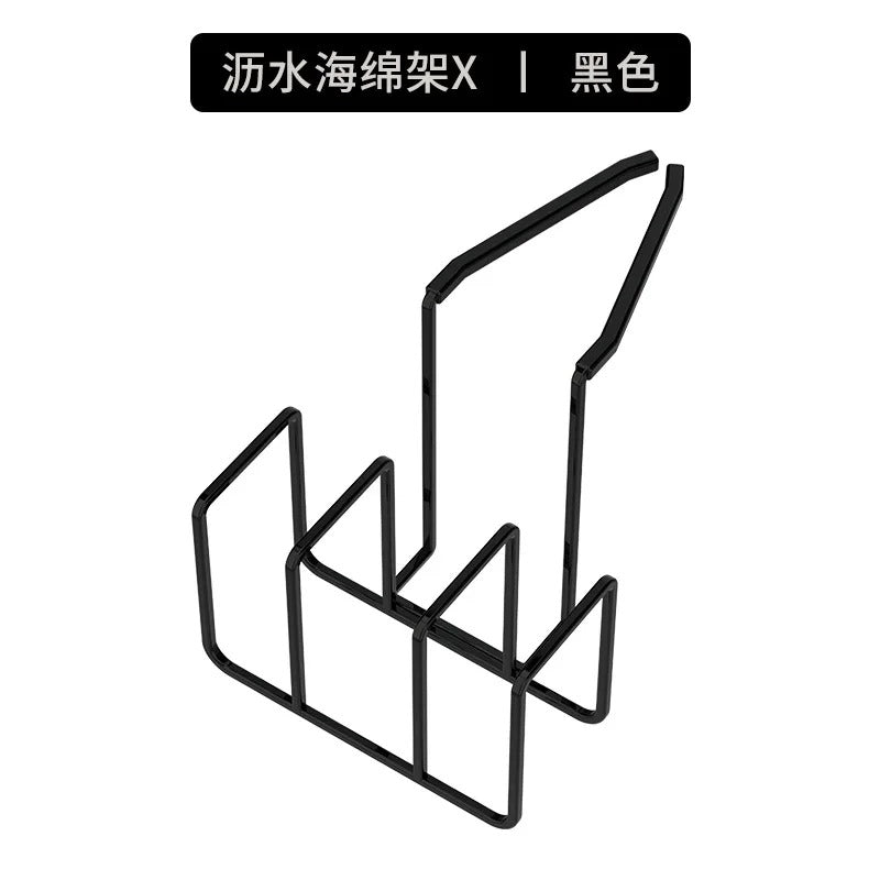 Kitchen Faucet, Sink, Storage Rack, Scouring Pad, Rag Rack, Multi-functional Sponge, Draining Rack